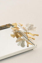 Laura Kelebek Kulplu Gümüş Küçük Tepsi (26 x 18 cm) - Nazik Home - Yuvama Değer!