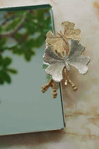 Laura Kelebek Kulplu Gümüş Mini Tepsi (22 x 15 cm) - Nazik Home - Yuvama Değer!