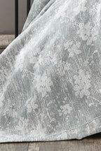 Lotus Çiçek Desenli Jakarlı Çift Kişilik Yatak Örtüsü - Nazik Home - Yuvama Değer!