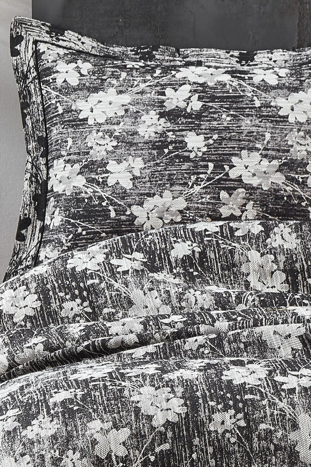 Lotus Çiçek Desenli Jakarlı Çift Kişilik Yatak Örtüsü - Nazik Home - Yuvama Değer!