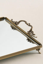 Mabel Zarif Kulplu Eskitme Büyük Tepsi (40 x 26 cm) - Nazik Home - Yuvama Değer!