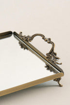 Mabel Zarif Kulplu Eskitme Orta Tepsi (32 x 22 cm) - Nazik Home - Yuvama Değer!