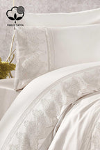 Marissa Güpürlü ve Jakarlı Pamuk Saten Pikeli Nevresim Takımı - Nazik Home - Yuvama Değer!