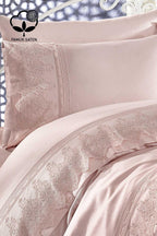 Marissa Güpürlü ve Jakarlı Pamuk Saten Pikeli Nevresim Takımı - Nazik Home - Yuvama Değer!