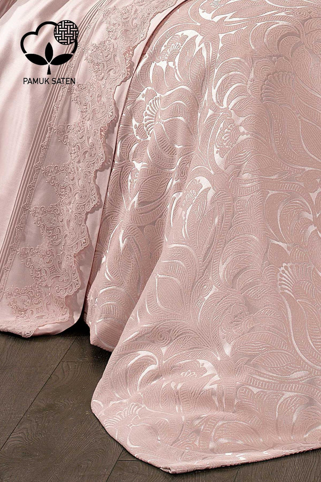 Marissa Güpürlü ve Jakarlı Pamuk Saten Pikeli Nevresim Takımı - Nazik Home - Yuvama Değer!