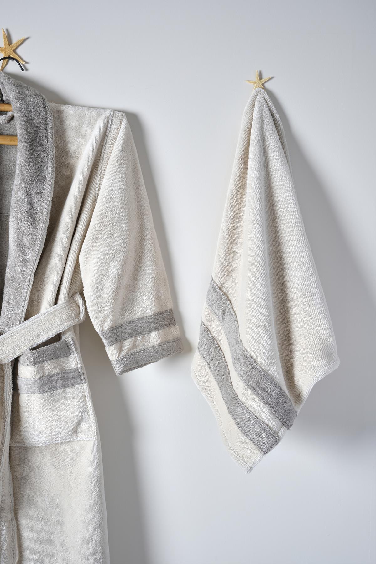 Marla Erkek Pamuklu Bornoz Seti - Nazik Home - Yuvama Değer!