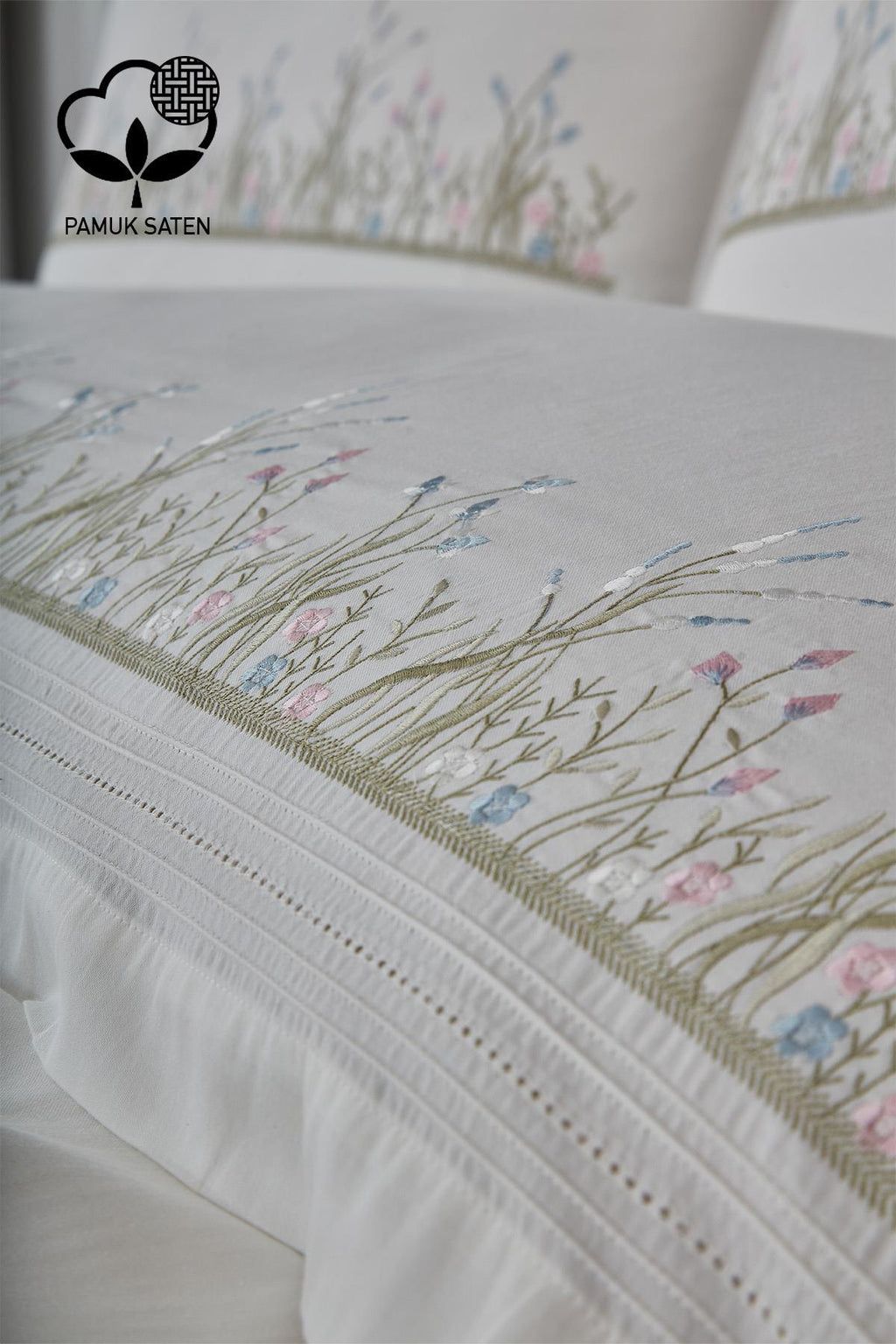 Masal İşlemeli Çift Kişilik 7 Parça Nevresim + Pike Set - Nazik Home - Yuvama Değer!