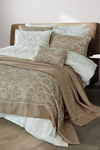 Mathilda Nakışlı Çift Kişilik 10 Parça Nevresim + Pike Set