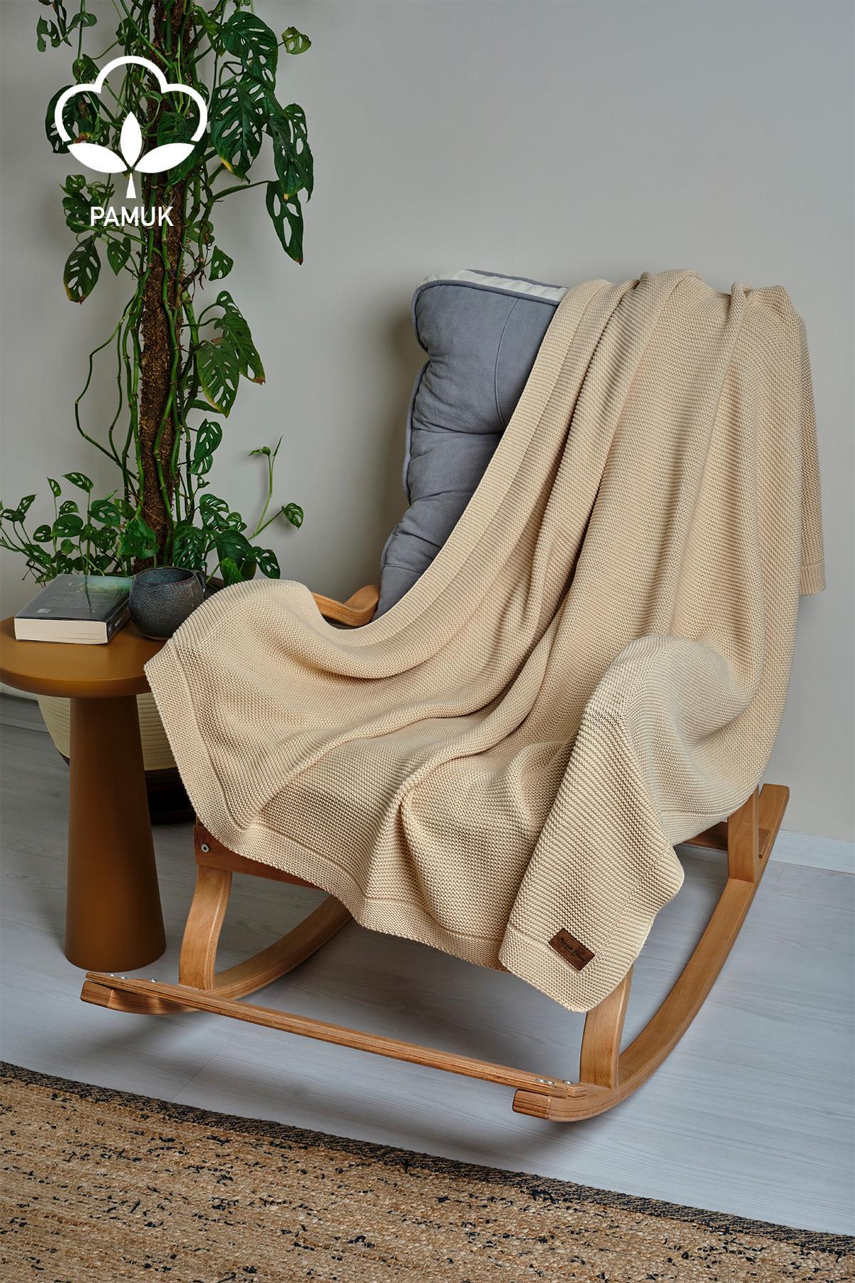 Melina Organik TV Battaniyesi (130 x 150 cm) - Nazik Home - Yuvama Değer!