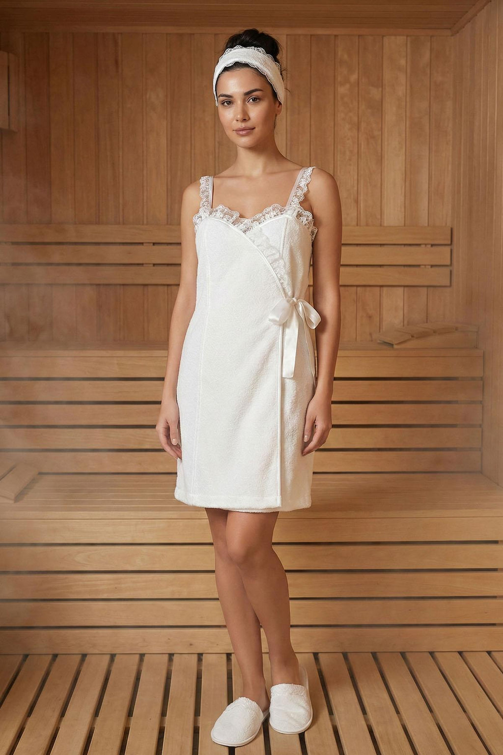 Milla Kadın %100 Pamuk Sauna Set