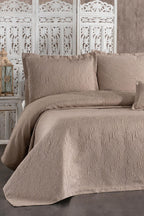 Mitra İşlemeli Çift Kişilik Yatak Örtüsü