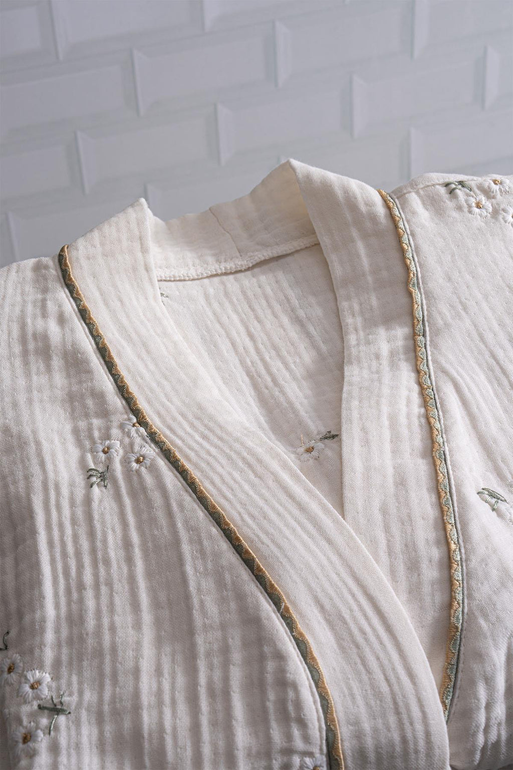 Nadia Kadın Müslin Pamuk Bornoz