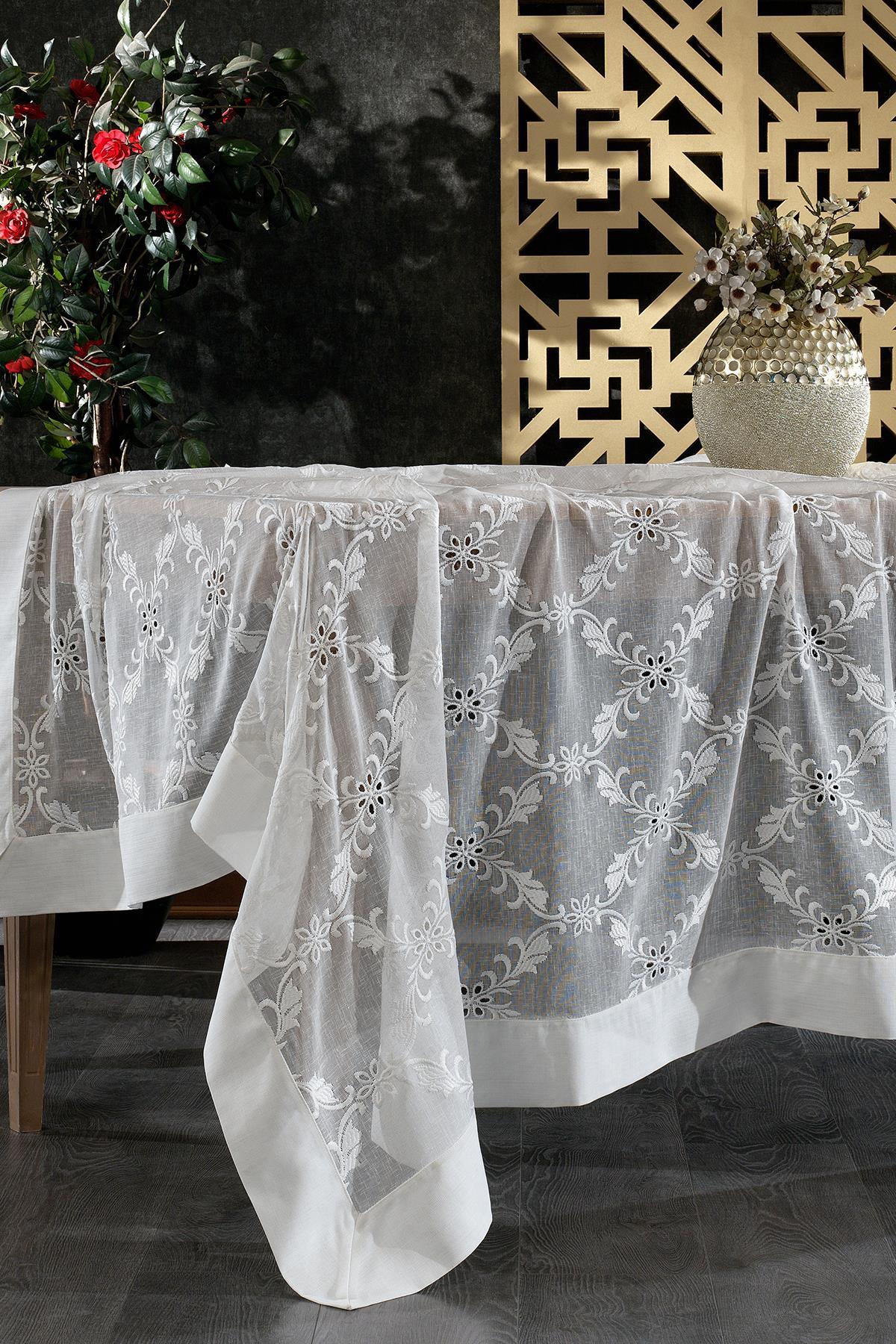 Nitra Leke Tutmaz Dertsiz Masa Örtüsü (160 x 260 cm) - Nazik Home - Yuvama Değer!