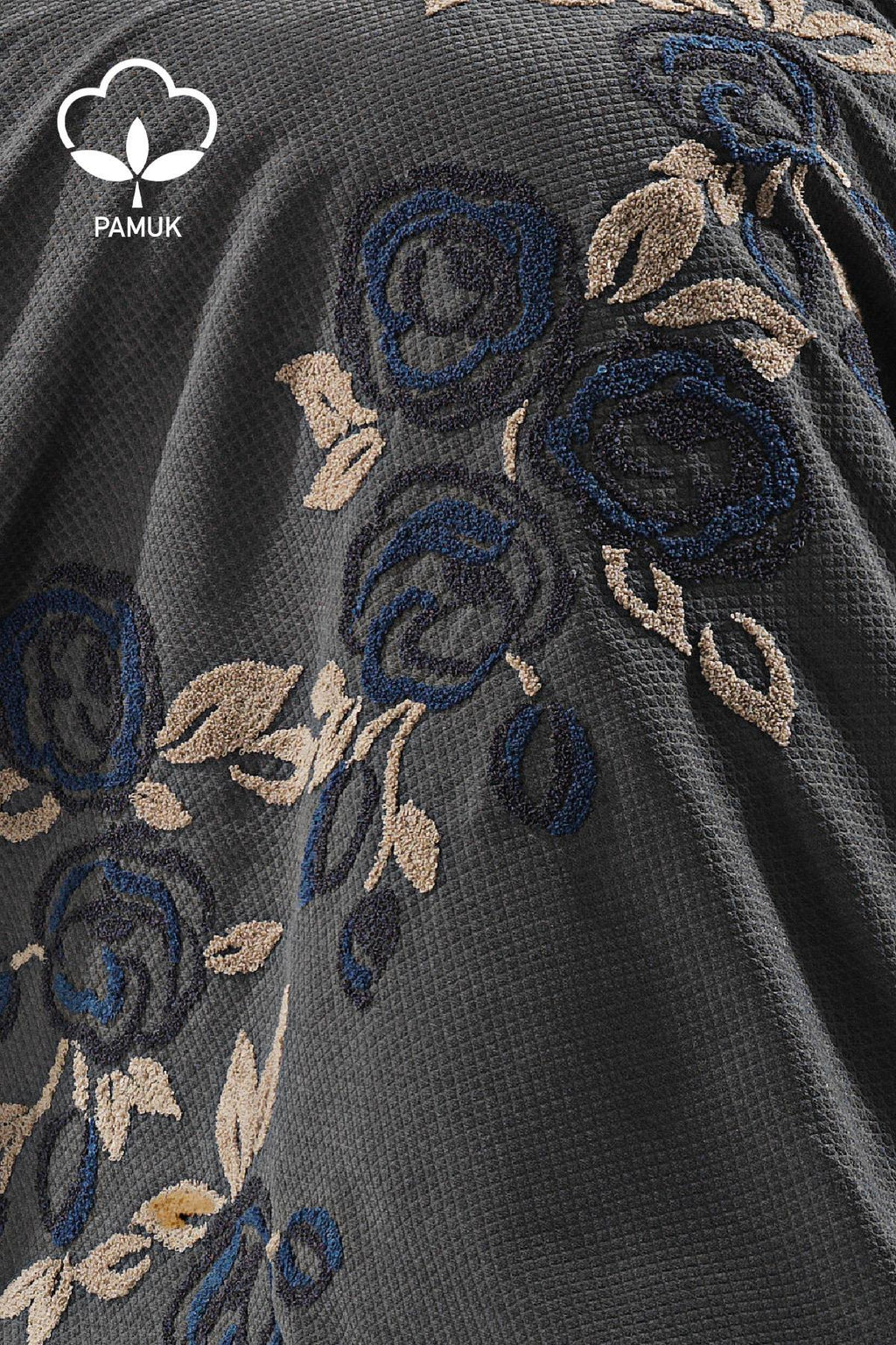 Oasis Çiçek Nakışlı Çift Kişilik 9 Parça Nevresim + Pike Set - Nazik Home - Yuvama Değer!