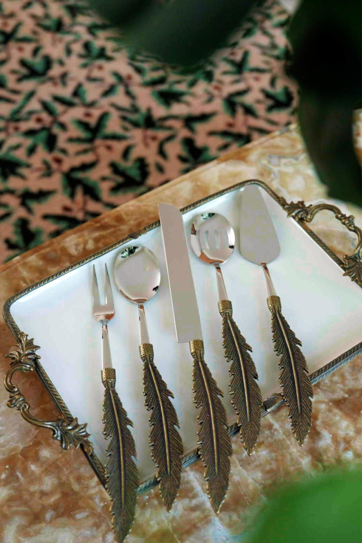 Plume Eskitme Servis Seti (5 Parça) - Nazik Home - Yuvama Değer!