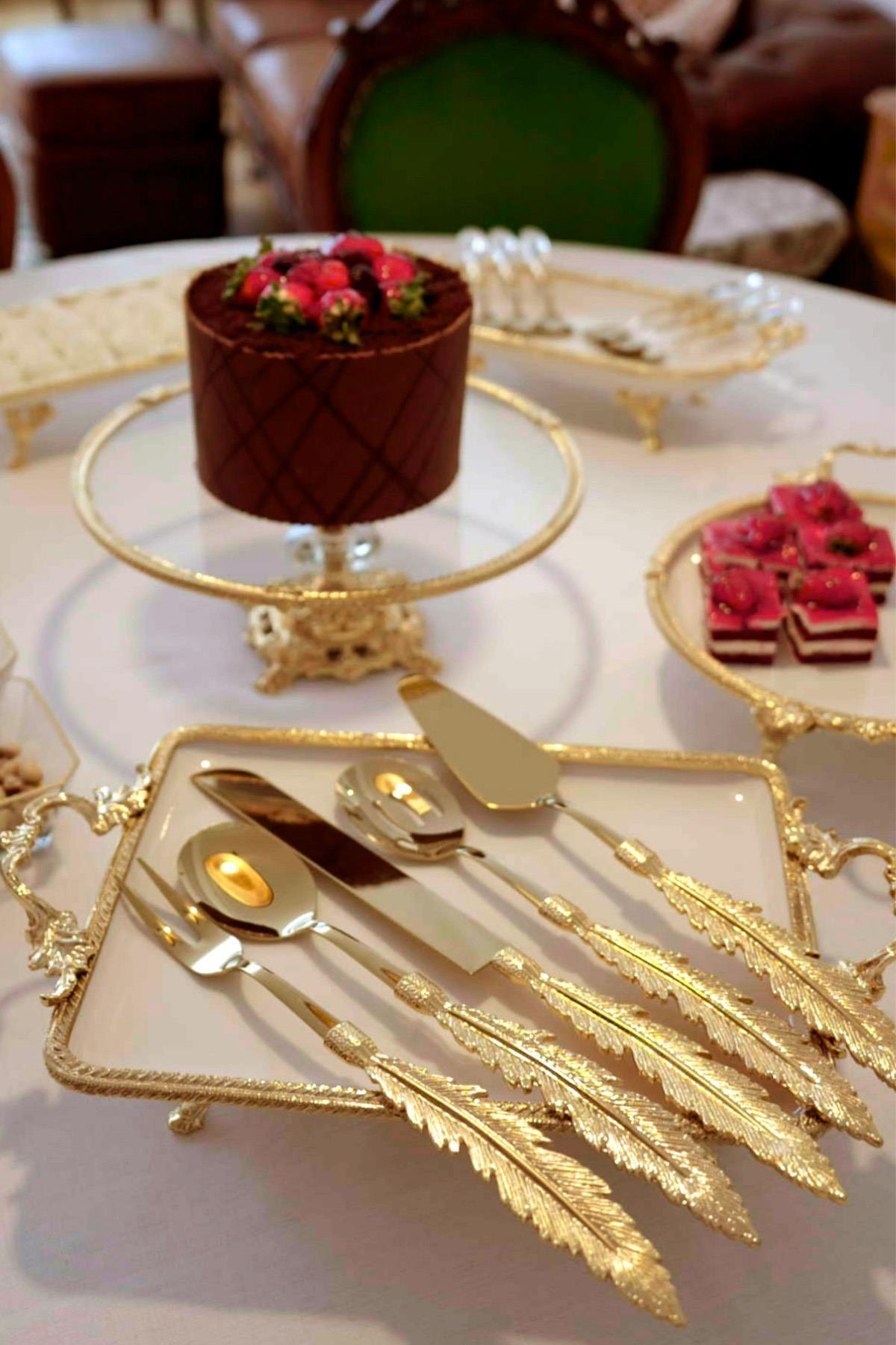 Plume Titanyum Servis Seti (5 Parça) - Nazik Home - Yuvama Değer!