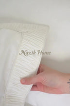 Terosa Plise Detaylı Pamuk Saten Çift Kişilik 6 Parça Nevresim Takımı