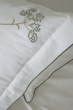 Sementa Çiçek Nakışlı Pamuk Saten Çift Kişilik 6 Parça Nevresim Takımı