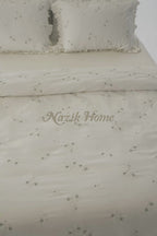 Nadia Papatya Nakışlı Pamuk Saten Çift Kişilik 6 Parça Nevresim Takımı