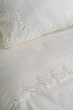 Ramos Nakış İşlemeli Pamuk Saten Çift Kişilik 6 Parça Nevresim Takımı