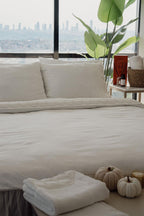 Ramos Nakış İşlemeli Pamuk Saten Çift Kişilik 6 Parça Nevresim Takımı