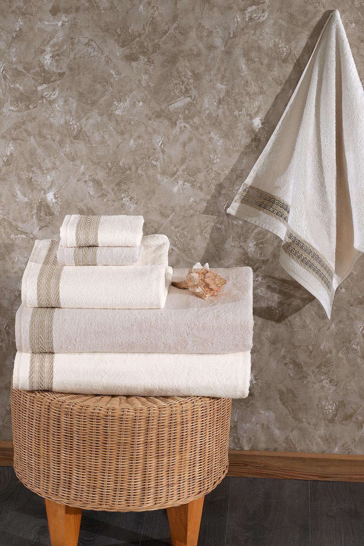 Rasta Nakışlı Banyo Havlusu (90 x 150 cm) - Nazik Home - Yuvama Değer!