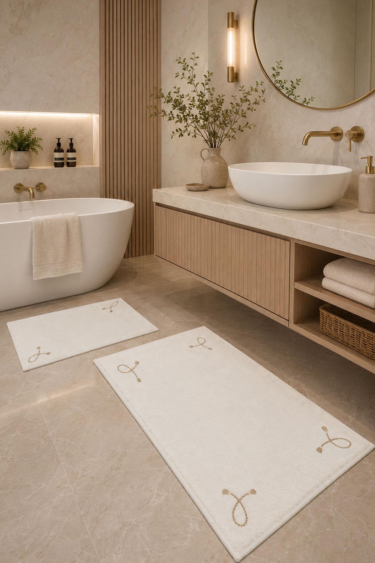 Rom Nakışlı 2'li Paspas Set (60 x 100 cm)