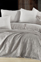 Rosella Dantelli Çift Kişilik 7 Parça Nevresim + Pike Set