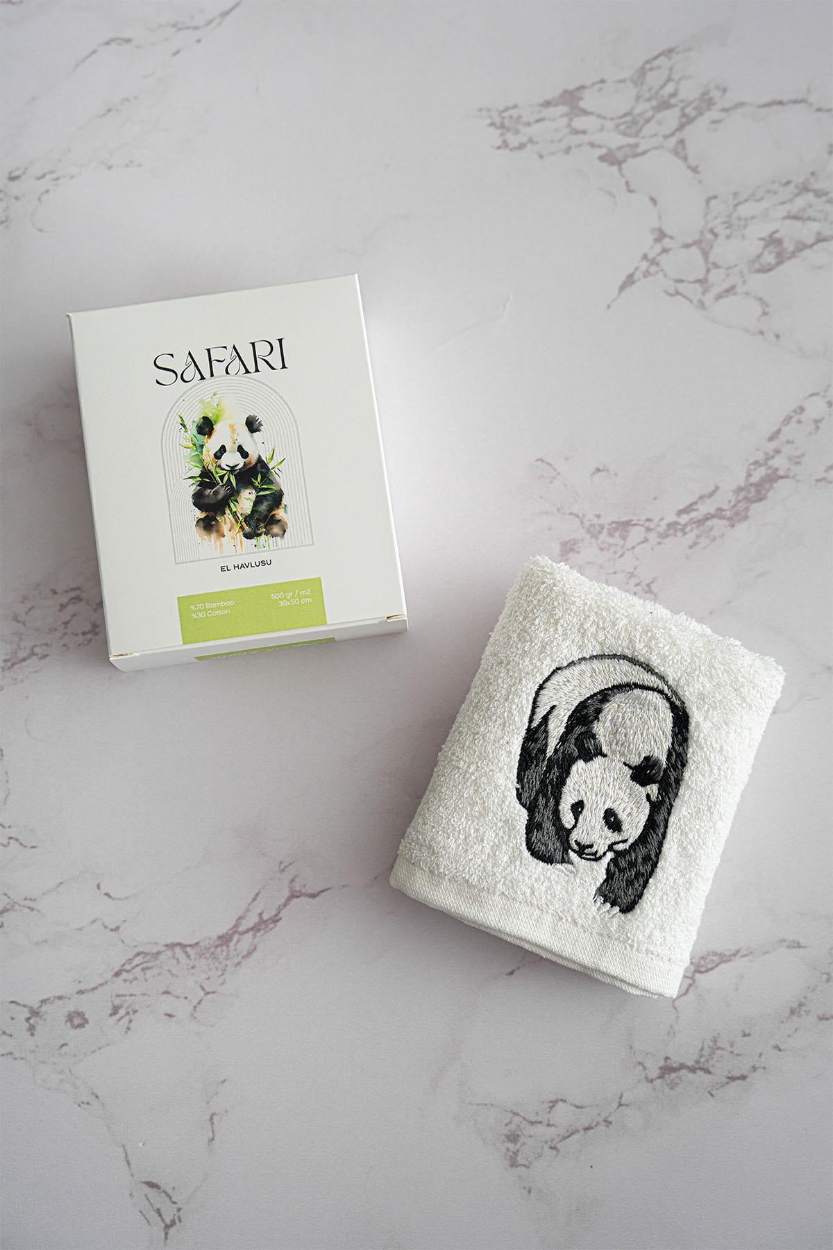 Safari Serisi Hayvan Nakışlı El Havlusu (30 x 50 cm)