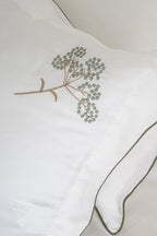 Sementa Çiçek Nakışlı Pamuk Saten Çift Kişilik 6 Parça Nevresim Takımı