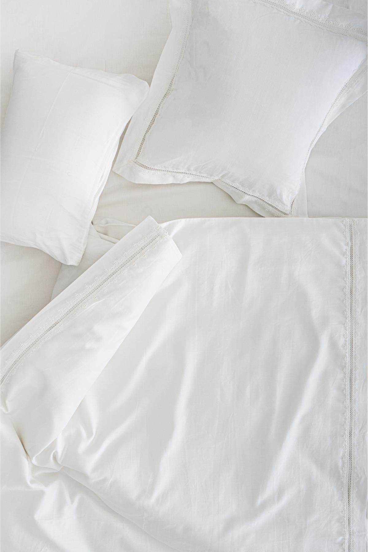 Sena Bebek İşlemeli Pamuk Saten 4 Parça Nevresim Takımı