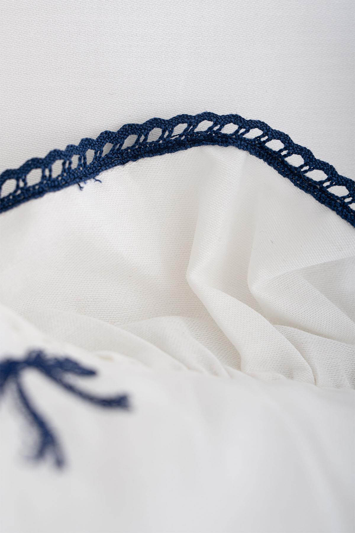 Serena Fiyonk Nakışlı Pamuk Saten King Size 6 Parça Nevresim Takımı