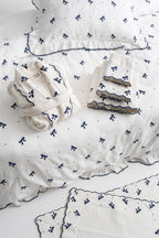 Serena Fiyonk Nakışlı Pamuk Saten Çift Kişilik 6 Parça Nevresim Takımı