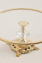 Sierra Altın Detaylı Ayaklı Sunumluk Yuvarlak (29 cm) - Nazik Home - Yuvama Değer!