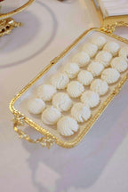 Sierra Altın Detaylı Kulplu Porselen Sunumluk Dikdörtgen (30 x 14 cm) - Nazik Home - Yuvama Değer!