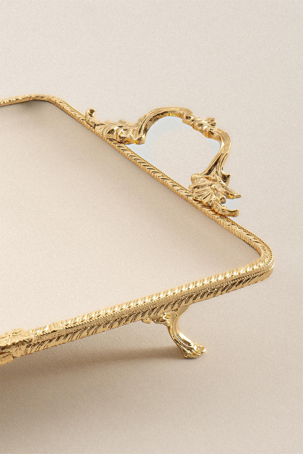 Sierra Altın Detaylı Kulplu Porselen Sunumluk Dikdörtgen (35 x 26 cm) - Nazik Home - Yuvama Değer!