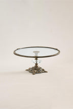 Sierra Eskitme Detaylı Ayaklı Sunumluk Yuvarlak (25 cm) - Nazik Home - Yuvama Değer!