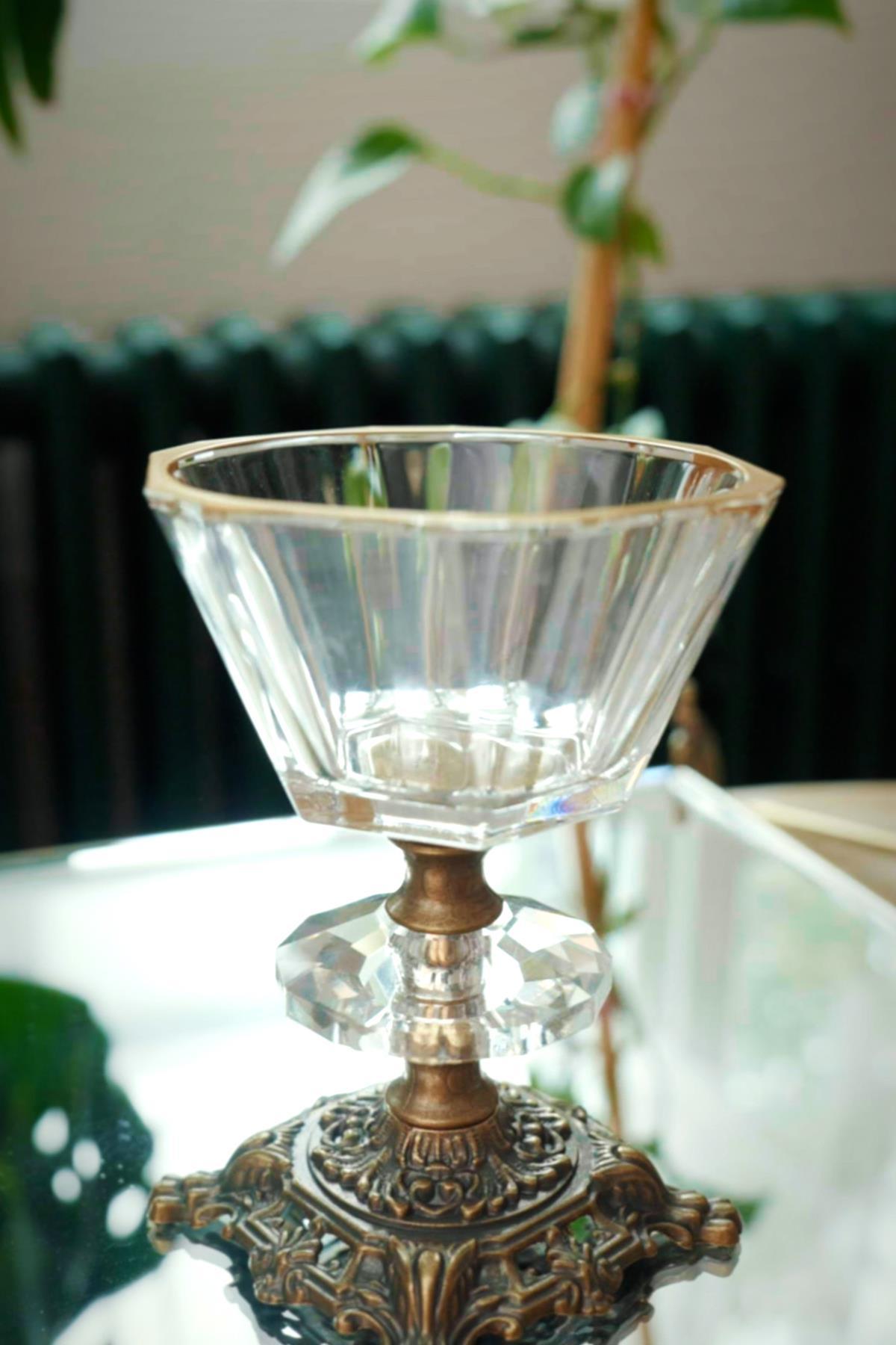 Sierra Eskitme Detaylı Döküm Ayak Sunum Kasesi (15 cm) - Nazik Home - Yuvama Değer!