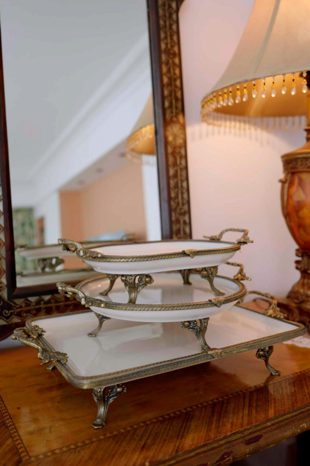 Sierra Eskitme Detaylı Kulplu Porselen Sunumluk Dikdörtgen (30 x 14 cm) - Nazik Home - Yuvama Değer!