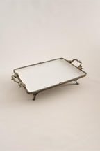 Sierra Eskitme Detaylı Kulplu Porselen Sunumluk Dikdörtgen (35 x 26 cm) - Nazik Home - Yuvama Değer!