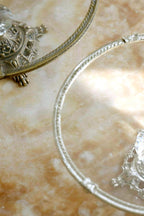 Sierra Gümüş Detaylı Ayaklı Sunumluk Yuvarlak (29 cm) - Nazik Home - Yuvama Değer!