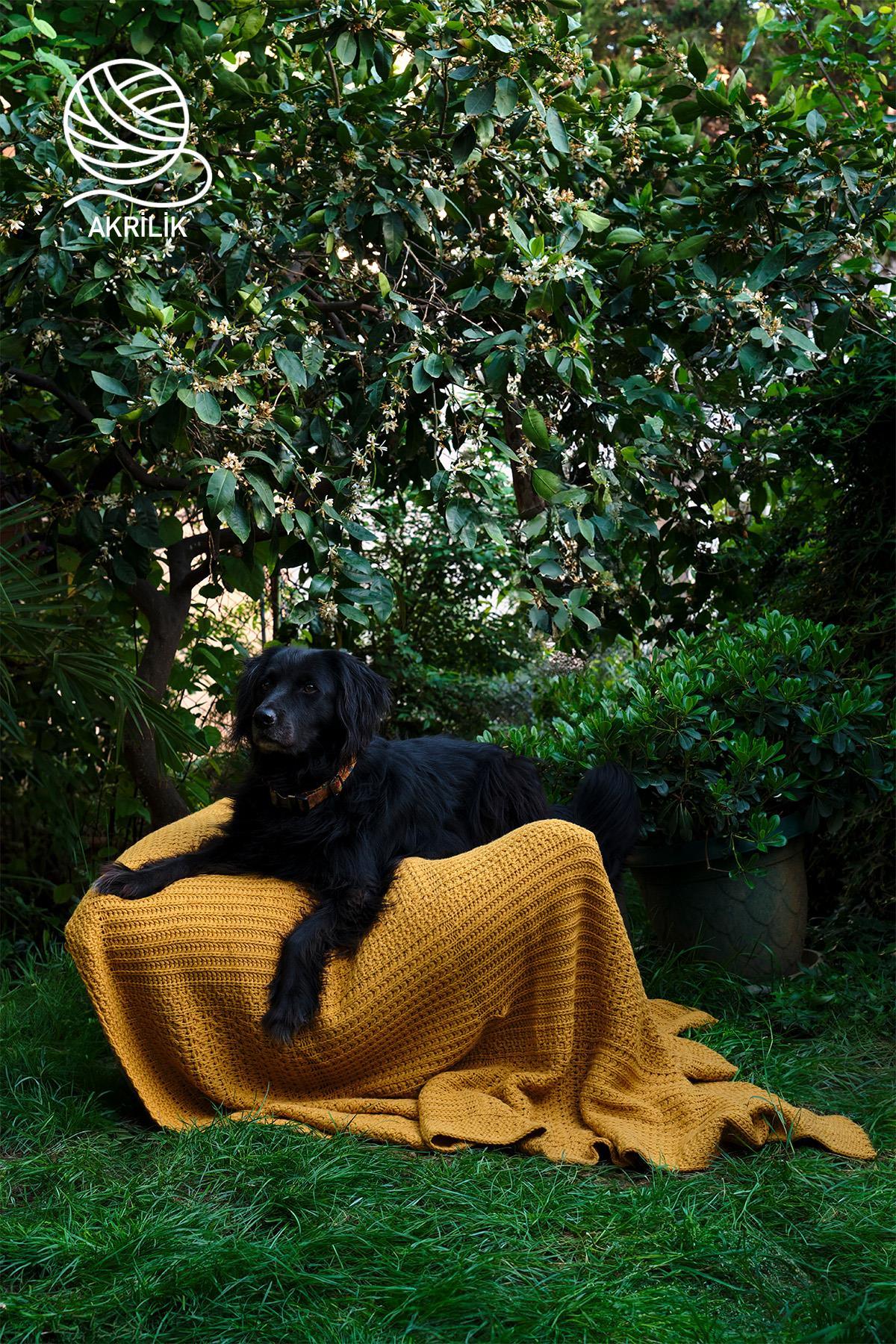 Simla Örgü TV Battaniyesi (130 x 150 cm) - Nazik Home - Yuvama Değer!