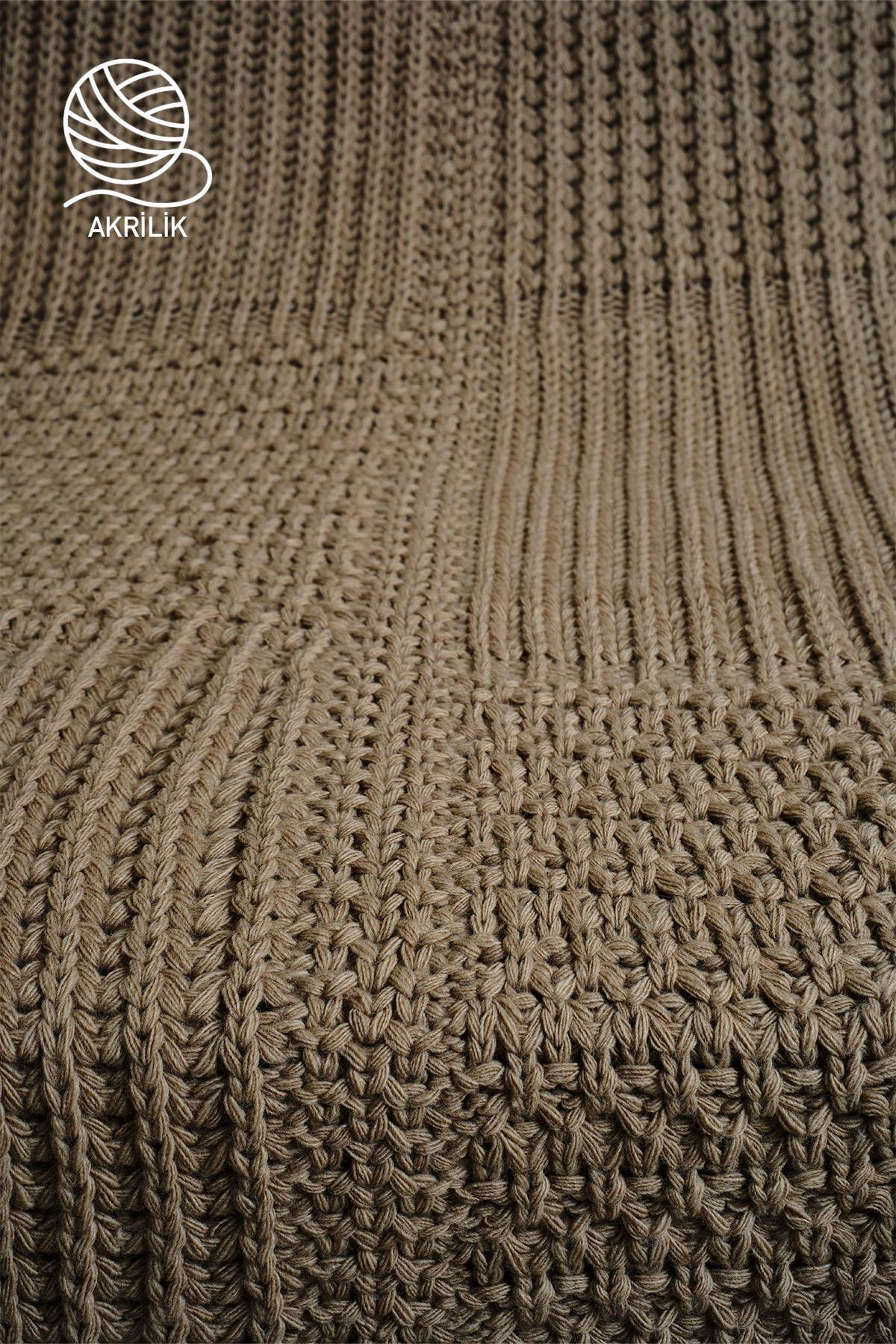 Simla Örgü TV Battaniyesi (130 x 150 cm) - Nazik Home - Yuvama Değer!