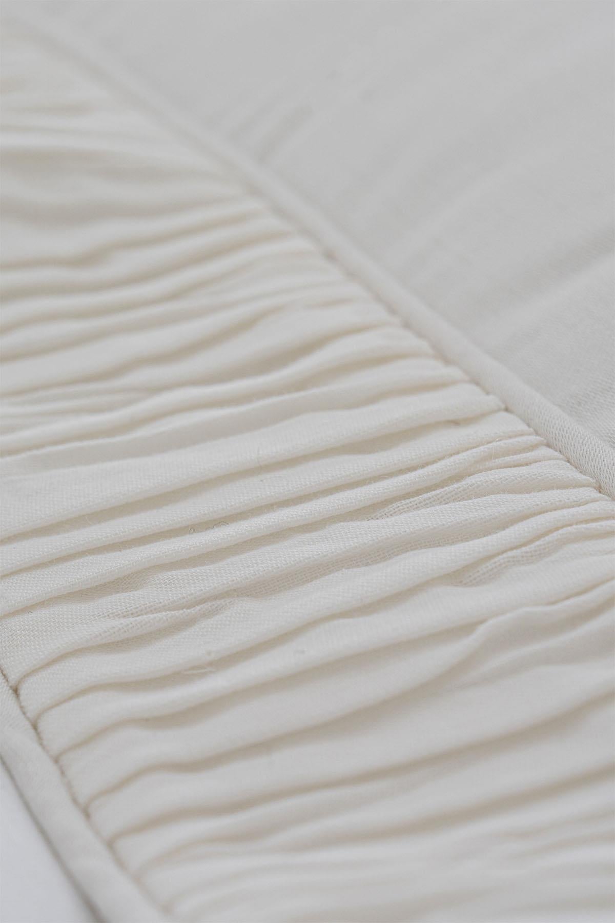 Terosa Plise Detaylı Pamuk Saten Çift Kişilik 6 Parça Nevresim Takımı