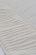 Terosa Plise Detaylı Pamuk Saten Süper King Size 6 Parça Nevresim Takımı