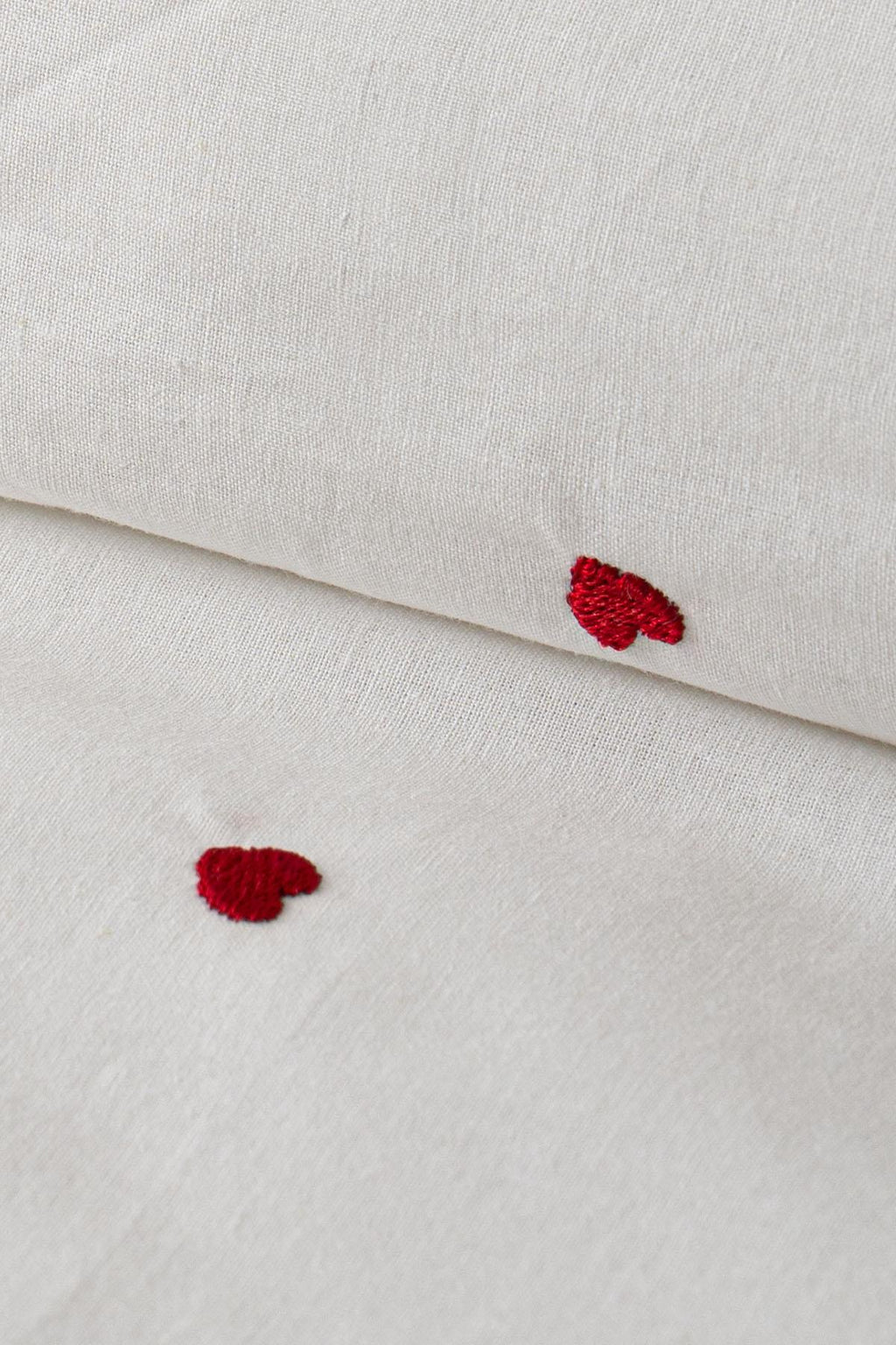 Tiamo %100 Pamuk Çift Kişilik Kalpli 4 Parça Nevresim Takımı