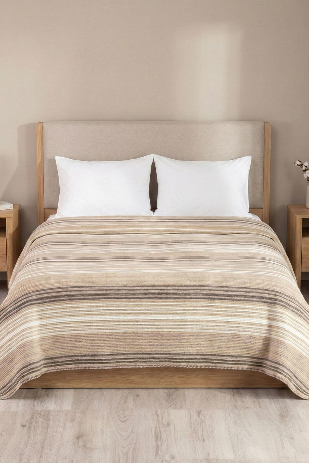 Trend Çizgili Çift Kişilik Battaniye (180 x 220 cm)