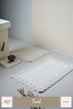 Tual İşlemeli 2'li Paspas Set (60 x 100 cm) - Nazik Home - Yuvama Değer!