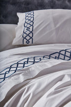 Valencia Zincir Nakışlı Çift Kişilik 3 Parça Nevresim Set - Nazik Home - Yuvama Değer!