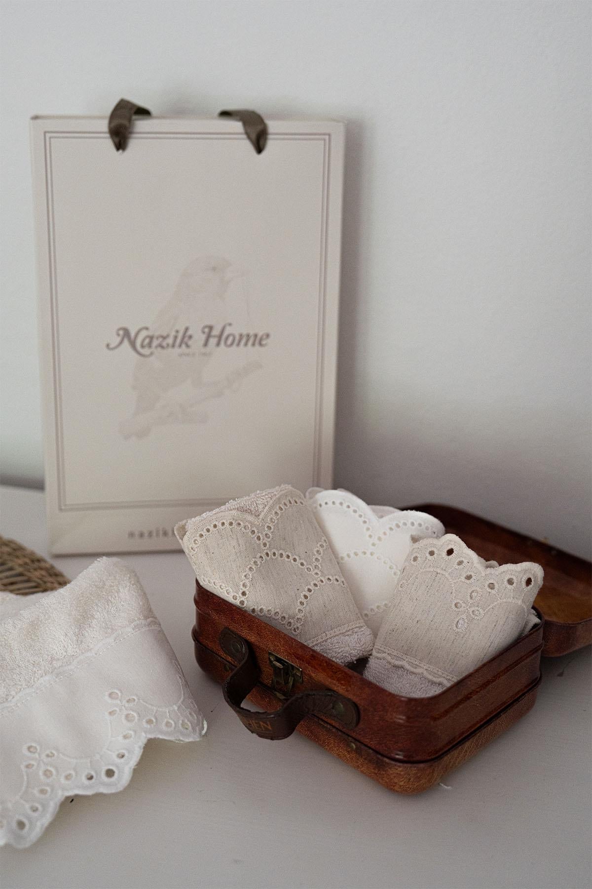 Verona 4'lü Hediyelik Bambu El Havlusu Seti (30 x 30 cm)